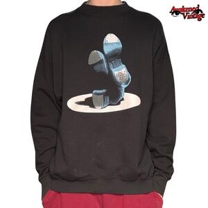 Vintage crewneck black tap dogs dein Perry  sweatshirt size XL